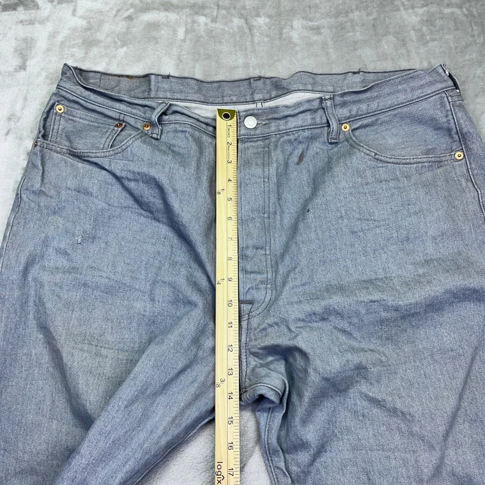 Levi's 501‎ Men's Jeans Denim Straight Leg Button Fly Distressed Sz 44 Fits 41